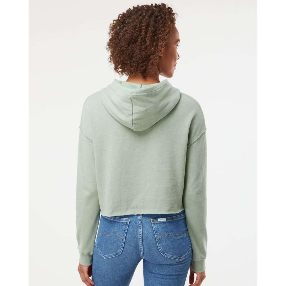 no-logo Independent Trading Co. Women’s Lightweight Cropped Hooded Sweatshirt-Fleece-Independent Trading Co.-Thread Logic