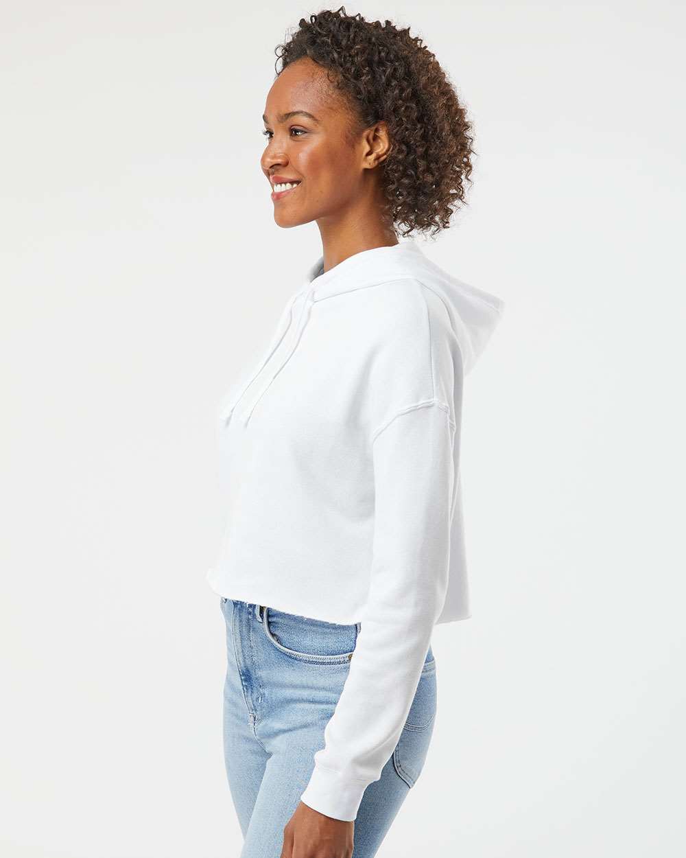 no-logo Independent Trading Co. Women’s Lightweight Cropped Hooded Sweatshirt-Fleece-Independent Trading Co.-Thread Logic