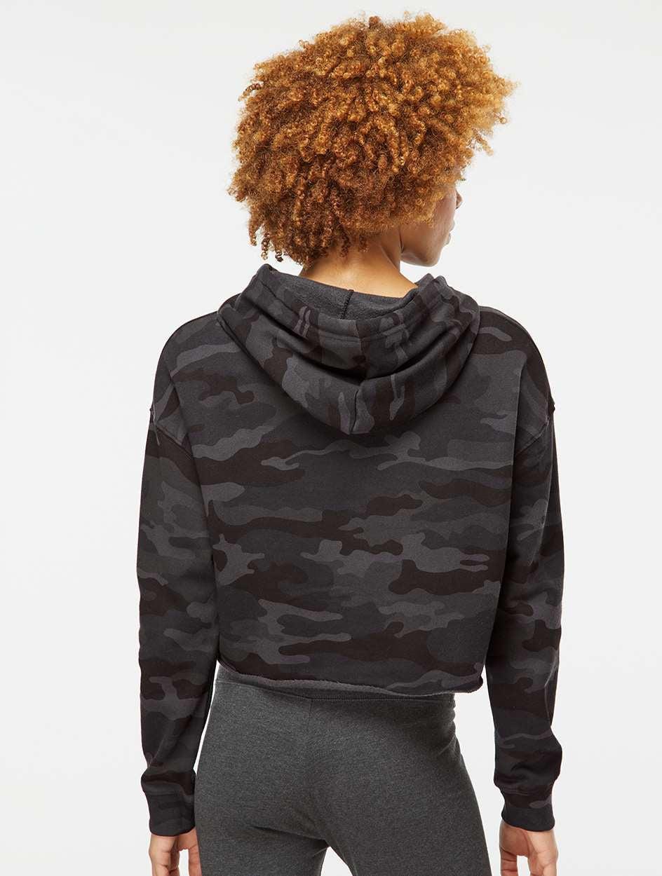 no-logo Independent Trading Co. Women’s Lightweight Cropped Hooded Sweatshirt-Fleece-Independent Trading Co.-Thread Logic