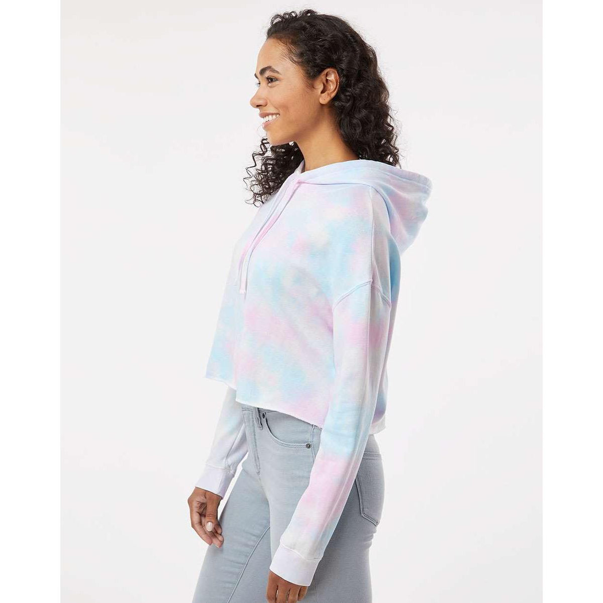 no-logo Independent Trading Co. Women’s Lightweight Cropped Hooded Sweatshirt-Fleece-Independent Trading Co.-Thread Logic