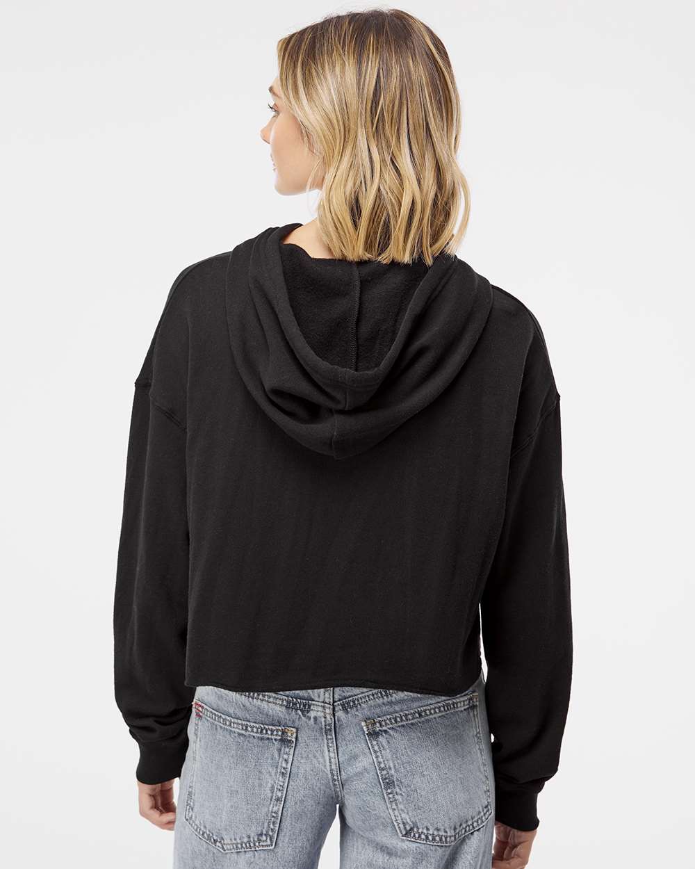 no-logo Independent Trading Co. Women’s Lightweight Cropped Hooded Sweatshirt-Fleece-Independent Trading Co.-Thread Logic