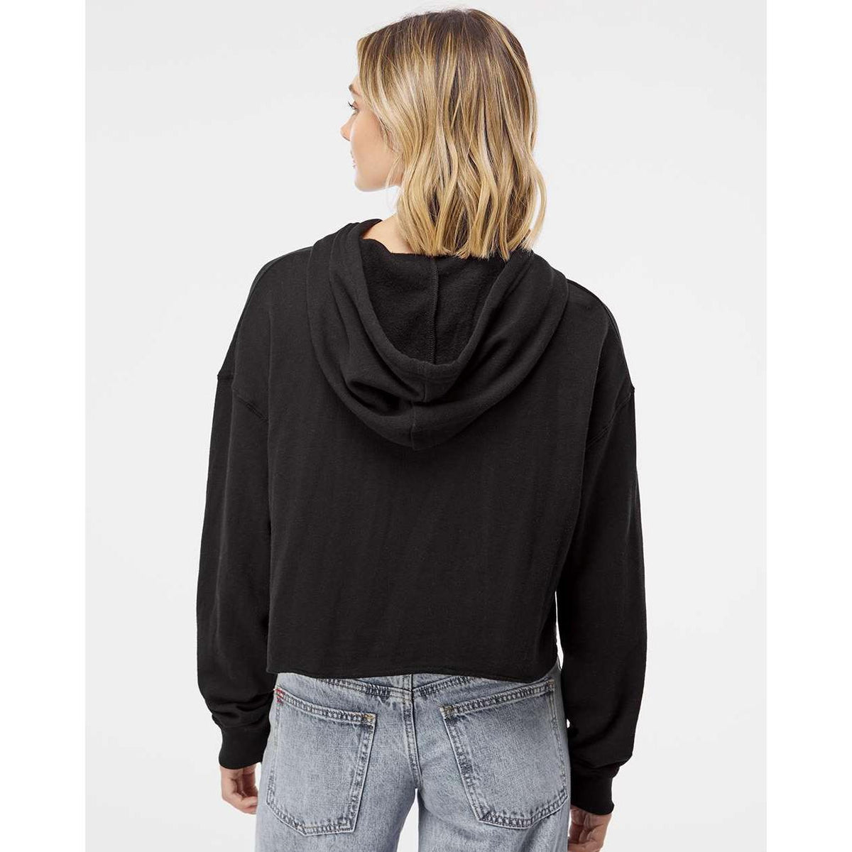 no-logo Independent Trading Co. Women’s Lightweight Cropped Hooded Sweatshirt-Fleece-Independent Trading Co.-Thread Logic
