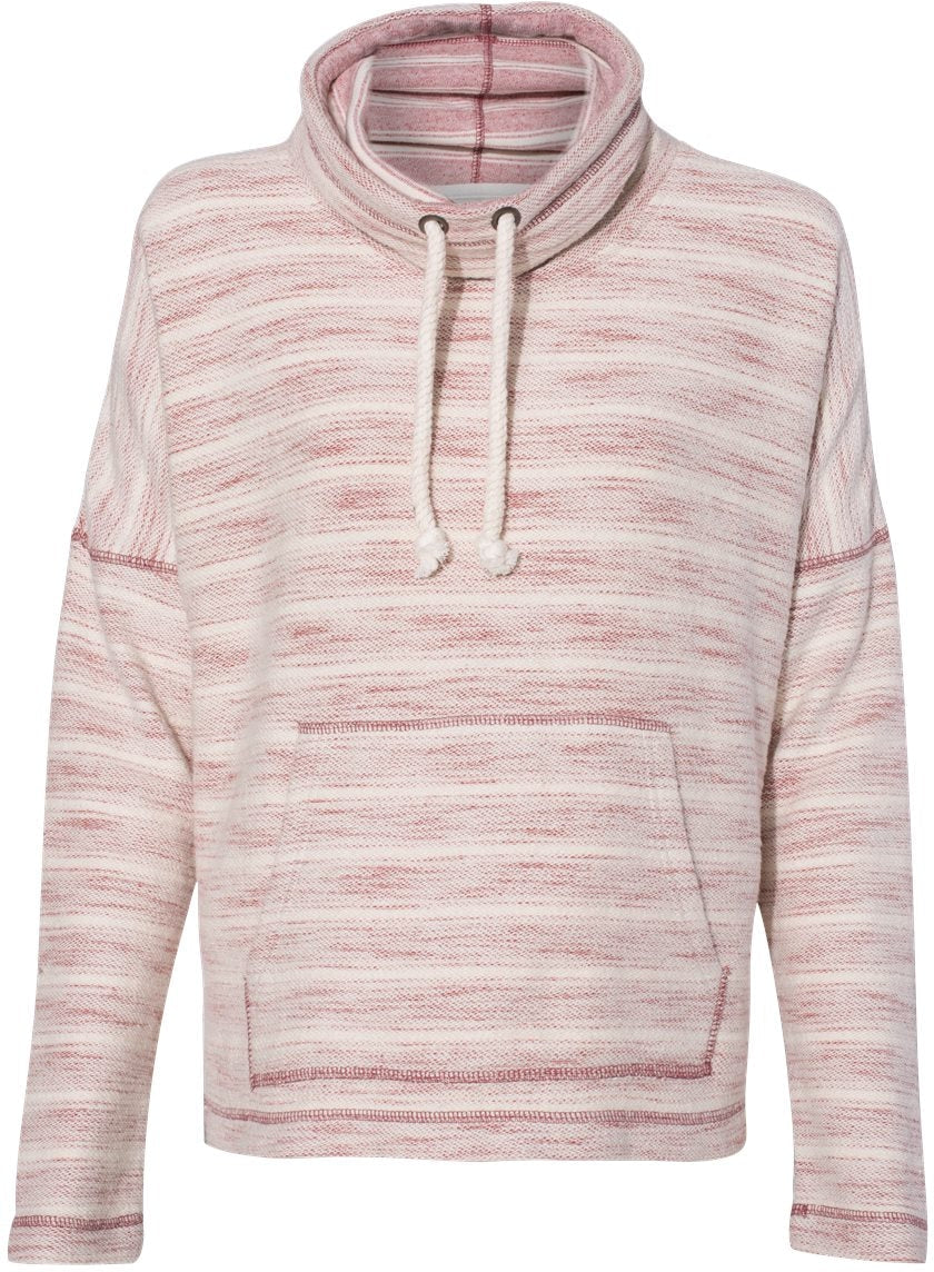 J America Ladies Baja French Terry Cowl Neck Pullover
