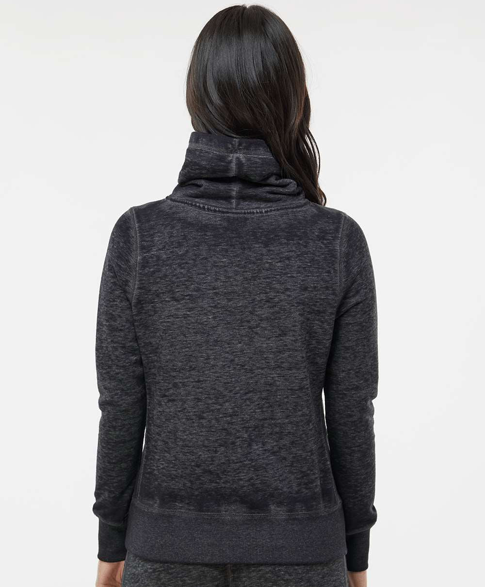 no-logo J America Ladies Zen Fleece Cowl Neck Sweatshirt-Ladies Layering-J. America-Thread Logic