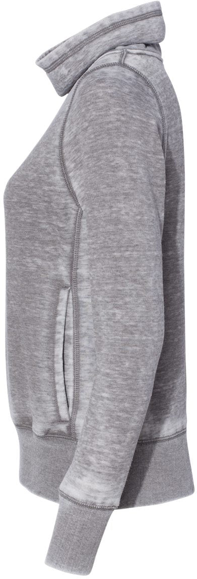 no-logo J America Ladies Zen Fleece Cowl Neck Sweatshirt-Ladies Layering-J. America-Thread Logic