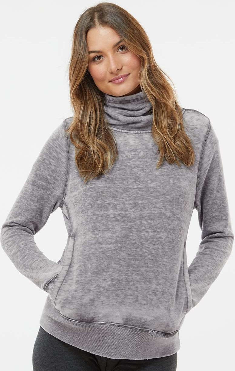 no-logo J America Ladies Zen Fleece Cowl Neck Sweatshirt-Ladies Layering-J. America-Thread Logic