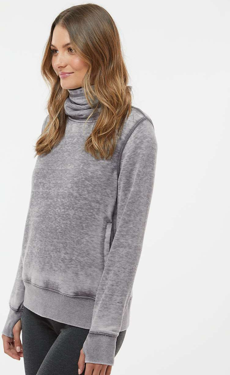 no-logo J America Ladies Zen Fleece Cowl Neck Sweatshirt-Ladies Layering-J. America-Thread Logic