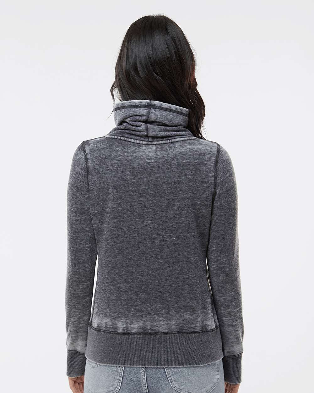 no-logo J America Ladies Zen Fleece Cowl Neck Sweatshirt-Ladies Layering-J. America-Thread Logic