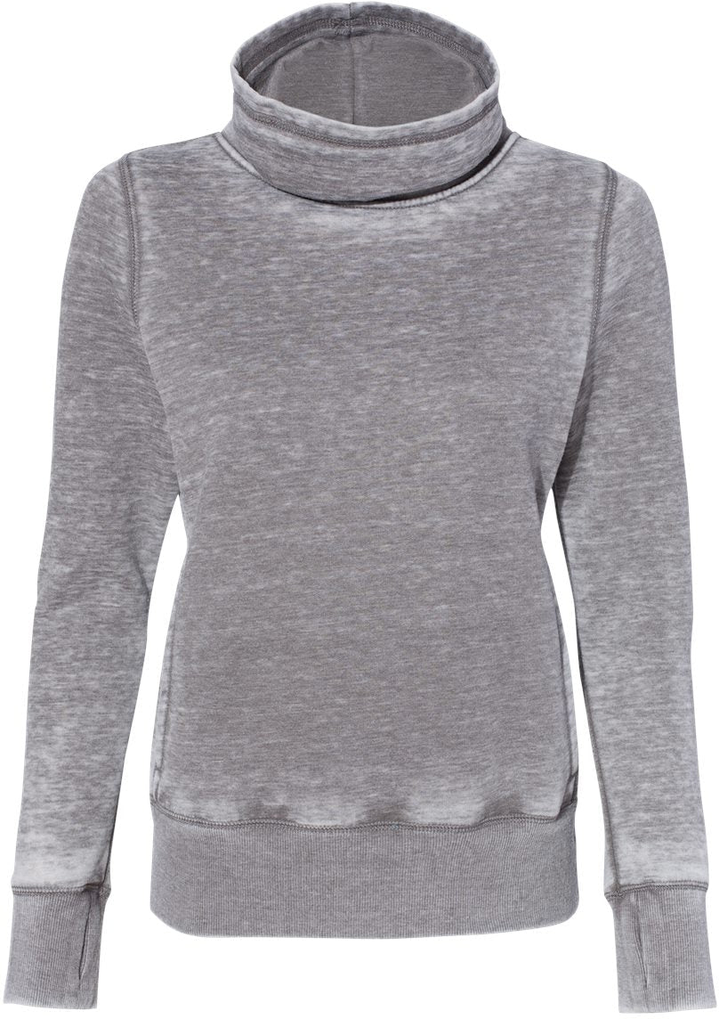 J America Ladies Zen Fleece Cowl Neck Sweatshirt