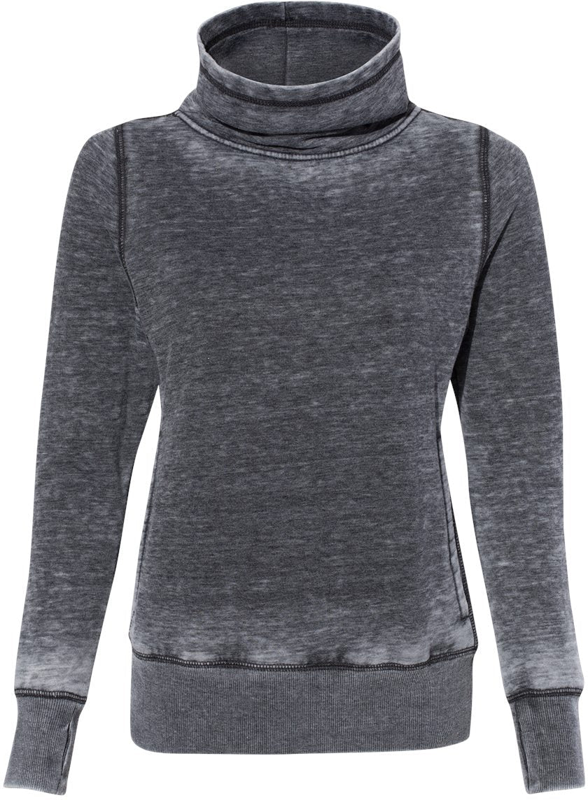 J America Ladies Zen Fleece Cowl Neck Sweatshirt