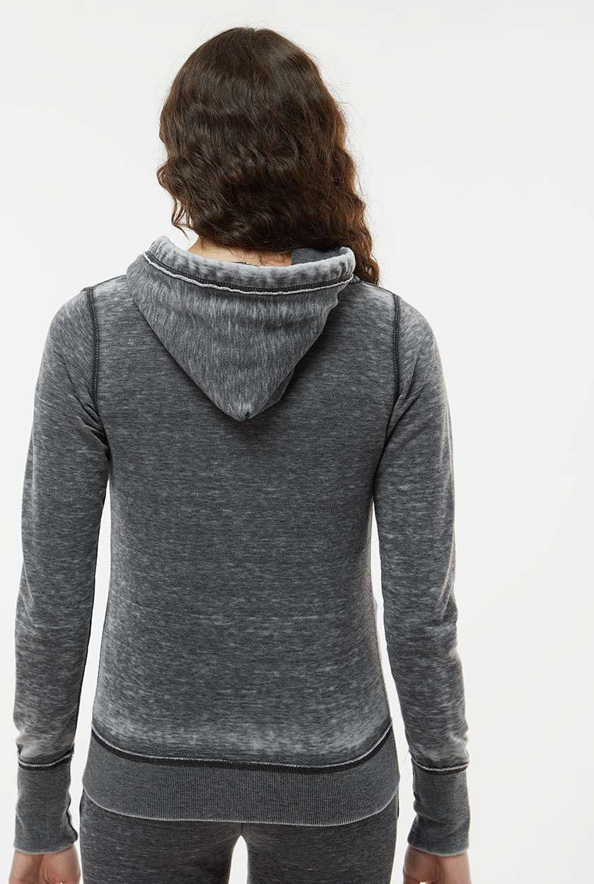 no-logo J America Ladies Zen Fleece Full-Zip Hooded Sweatshirt-Ladies Layering-J. America-Thread Logic