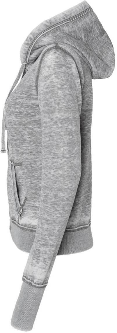 no-logo J America Ladies Zen Fleece Full-Zip Hooded Sweatshirt-Ladies Layering-J. America-Thread Logic