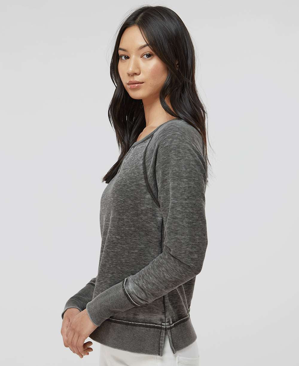 no-logo J America Ladies Zen Fleece Raglan Sweatshirt-Ladies Layering-J. America-Thread Logic