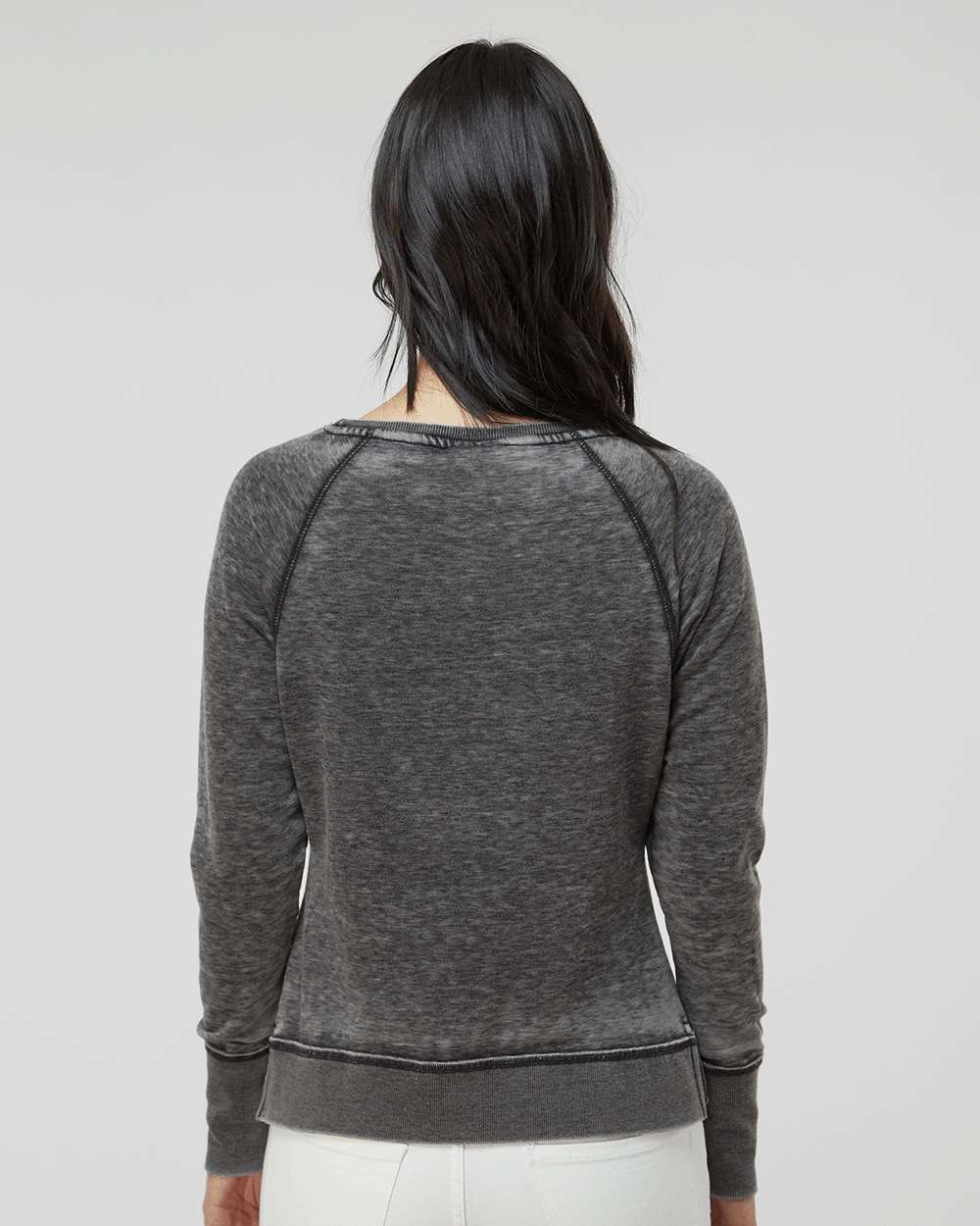no-logo J America Ladies Zen Fleece Raglan Sweatshirt-Ladies Layering-J. America-Thread Logic