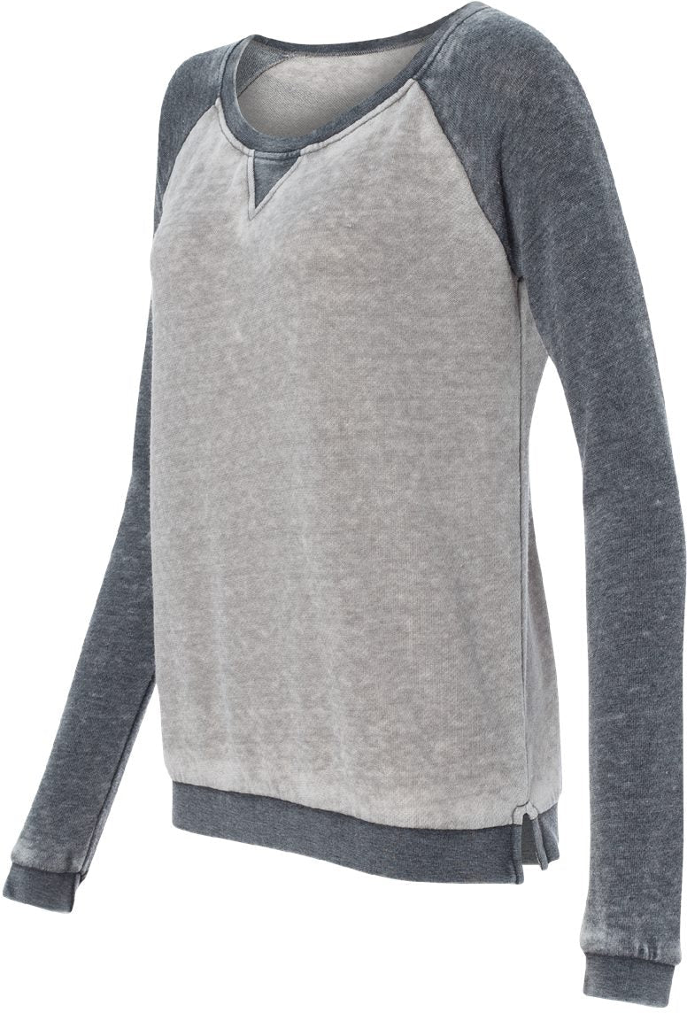 no-logo J America Ladies Zen Fleece Raglan Sweatshirt-Ladies Layering-J. America-Thread Logic