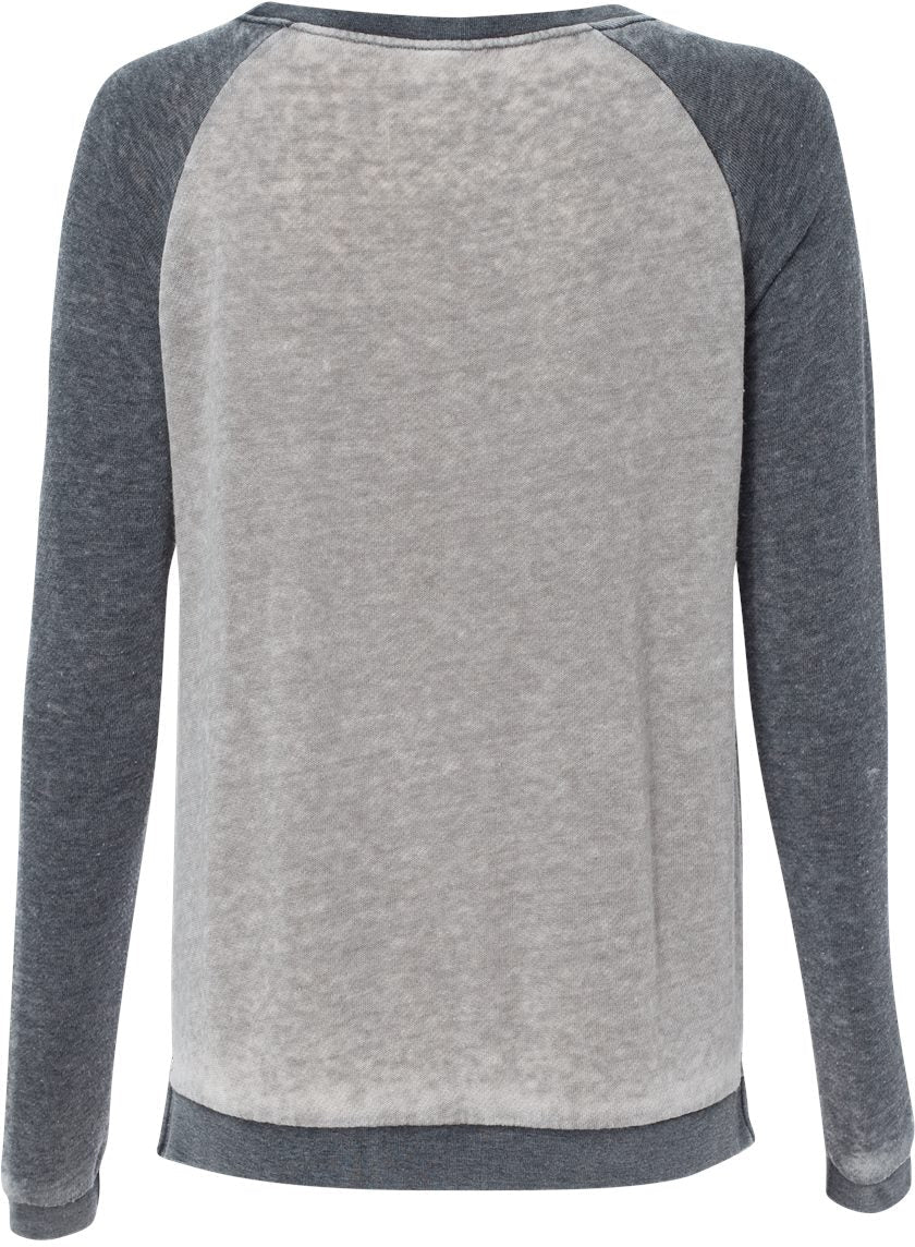 no-logo J America Ladies Zen Fleece Raglan Sweatshirt-Ladies Layering-J. America-Thread Logic