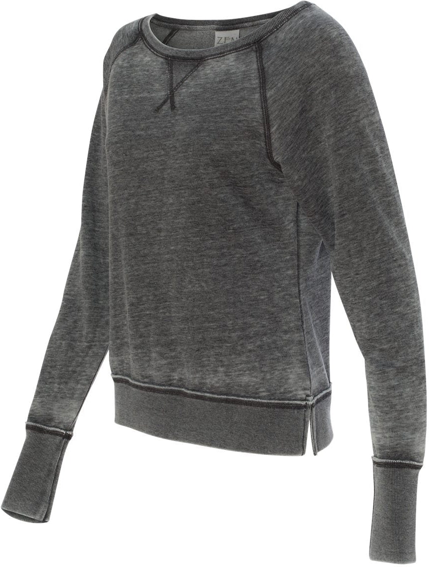 no-logo J America Ladies Zen Fleece Raglan Sweatshirt-Ladies Layering-J. America-Thread Logic