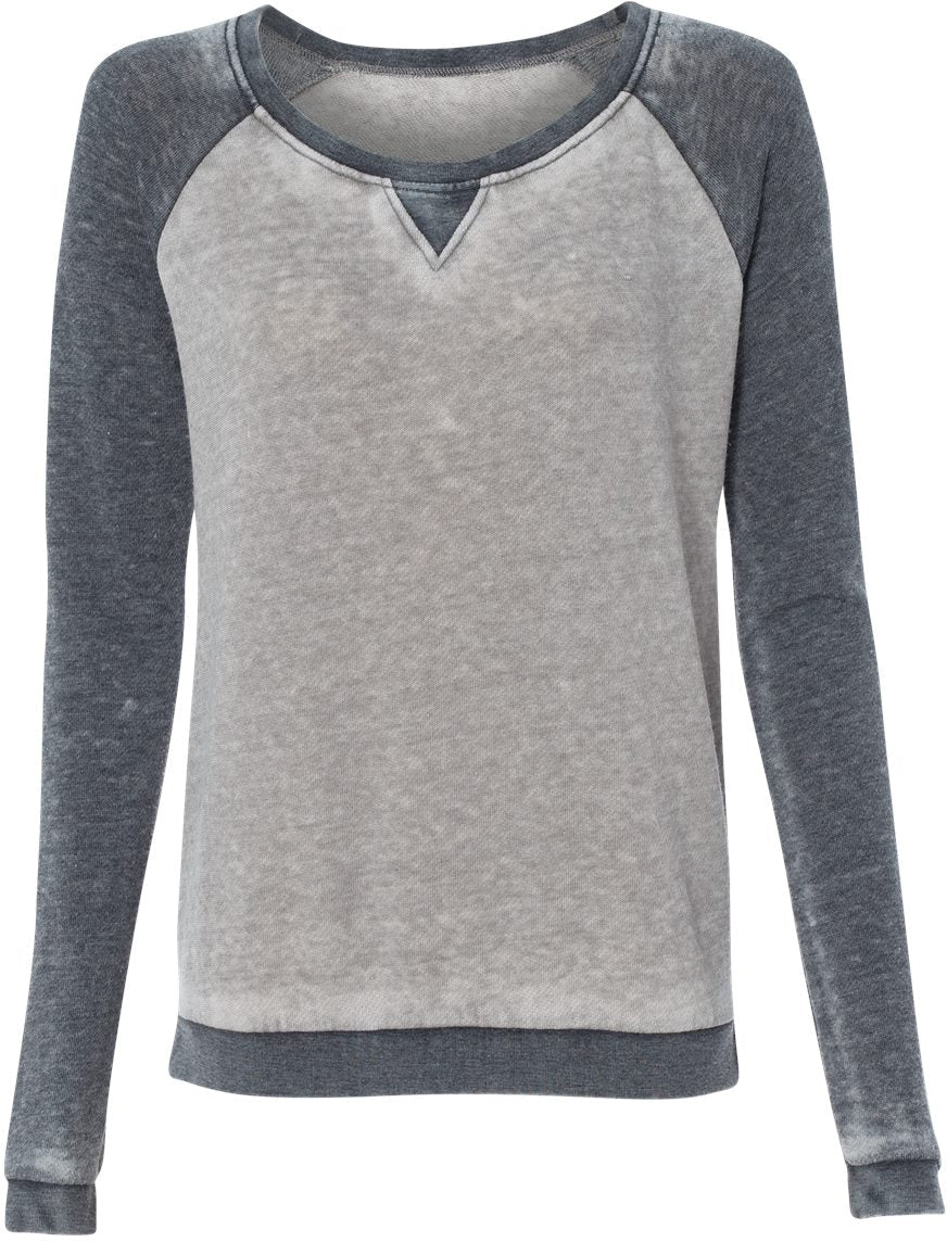 J America Ladies Zen Fleece Raglan Sweatshirt