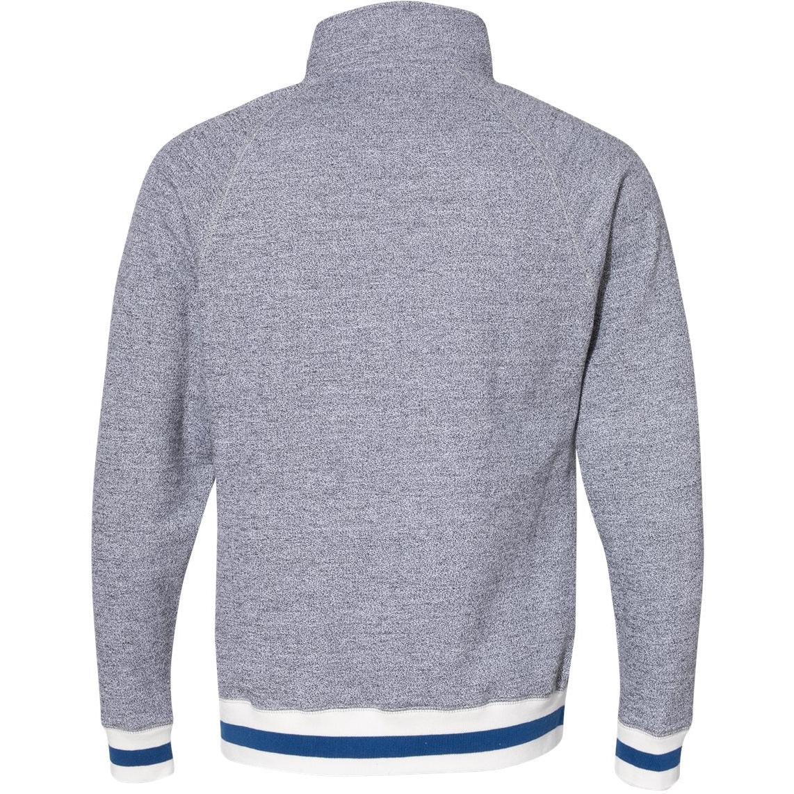 no-logo J America Peppered Fleece Quarter-Zip Sweatshirt -Men's Layering-J. America-Thread Logic