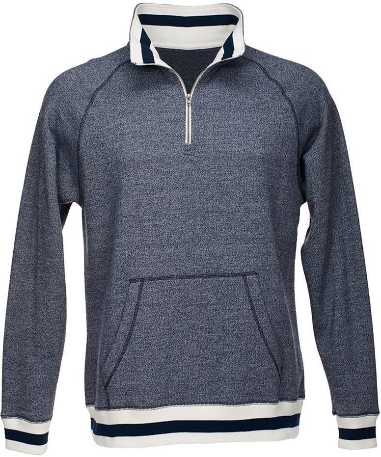 J America Peppered Fleece Quarter-Zip Sweatshirt