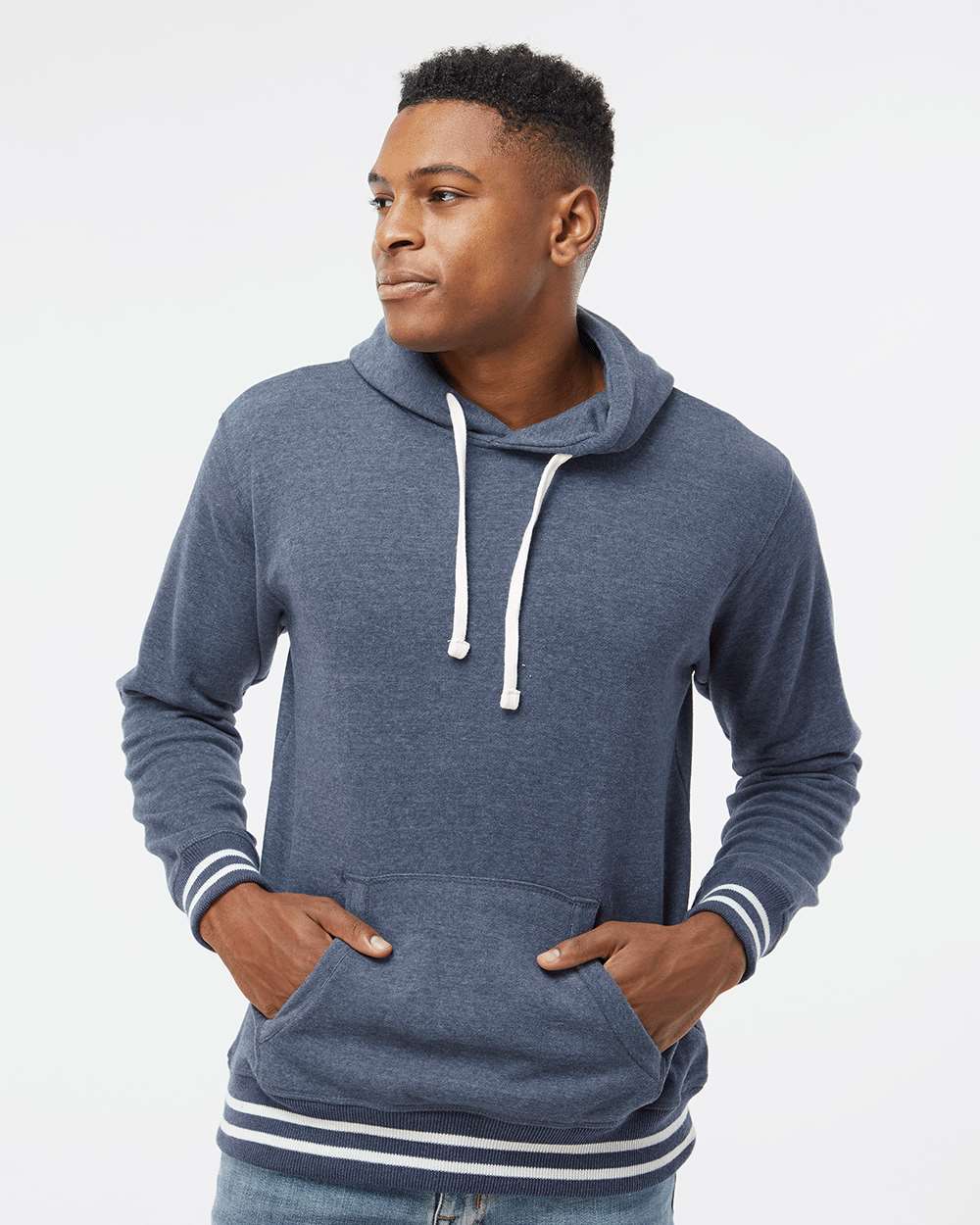 no-logo J America Relay Fleece Hooded Sweatshirt -Men's Layering-J. America-Thread Logic