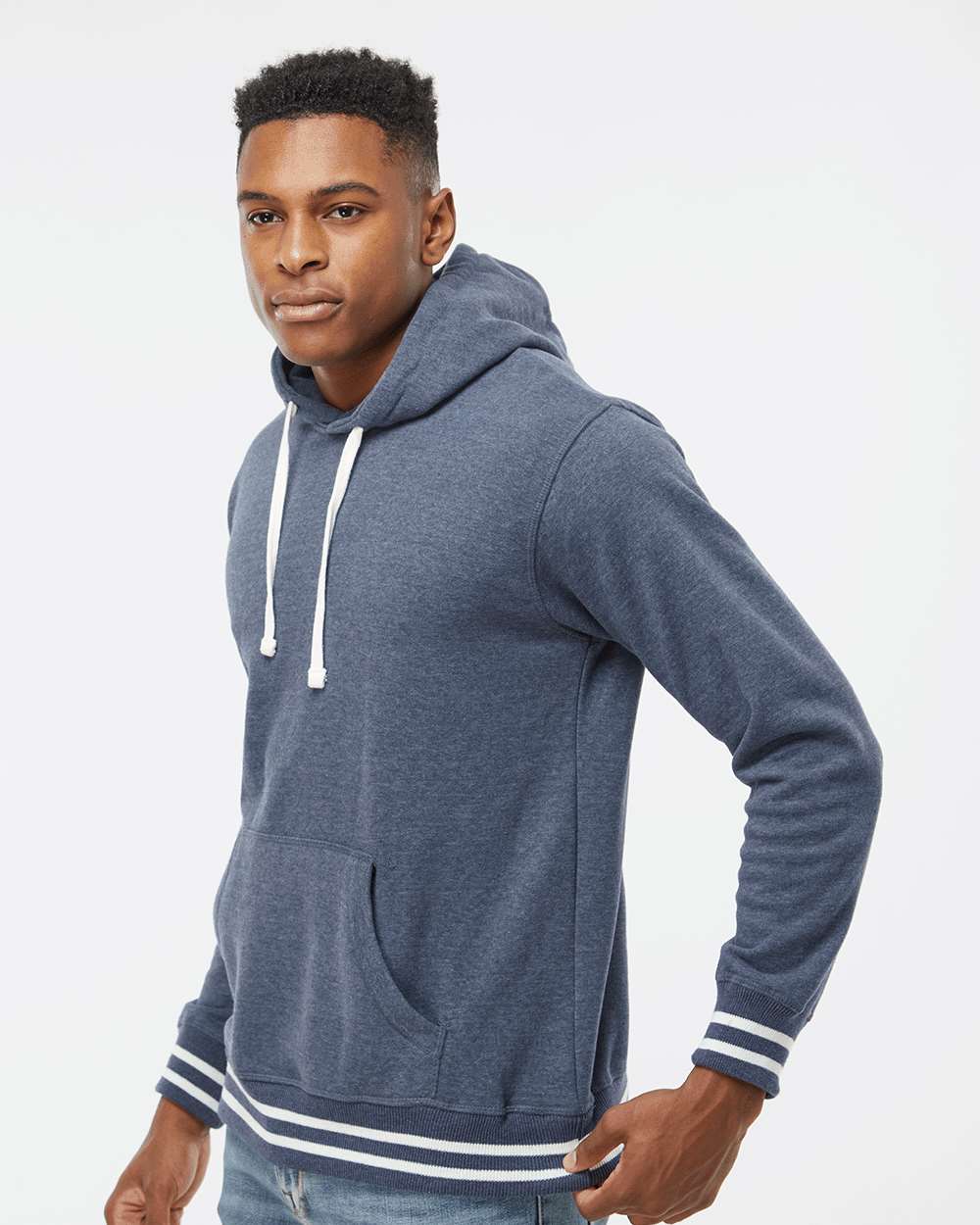 no-logo J America Relay Fleece Hooded Sweatshirt -Men's Layering-J. America-Thread Logic
