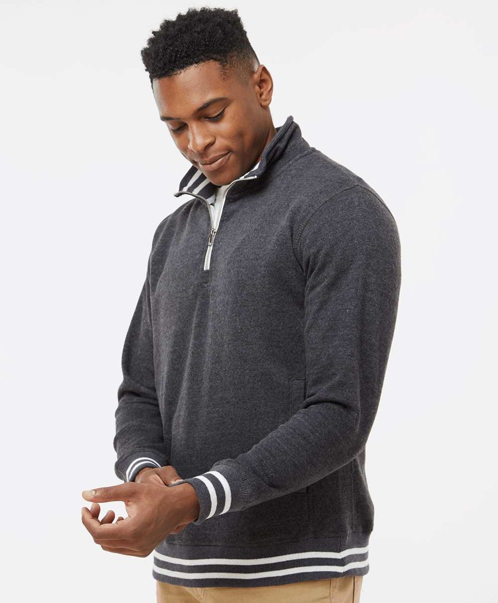 no-logo J America Relay Fleece Quarter-Zip Sweatshirt-Men's Layering-J. America-Thread Logic