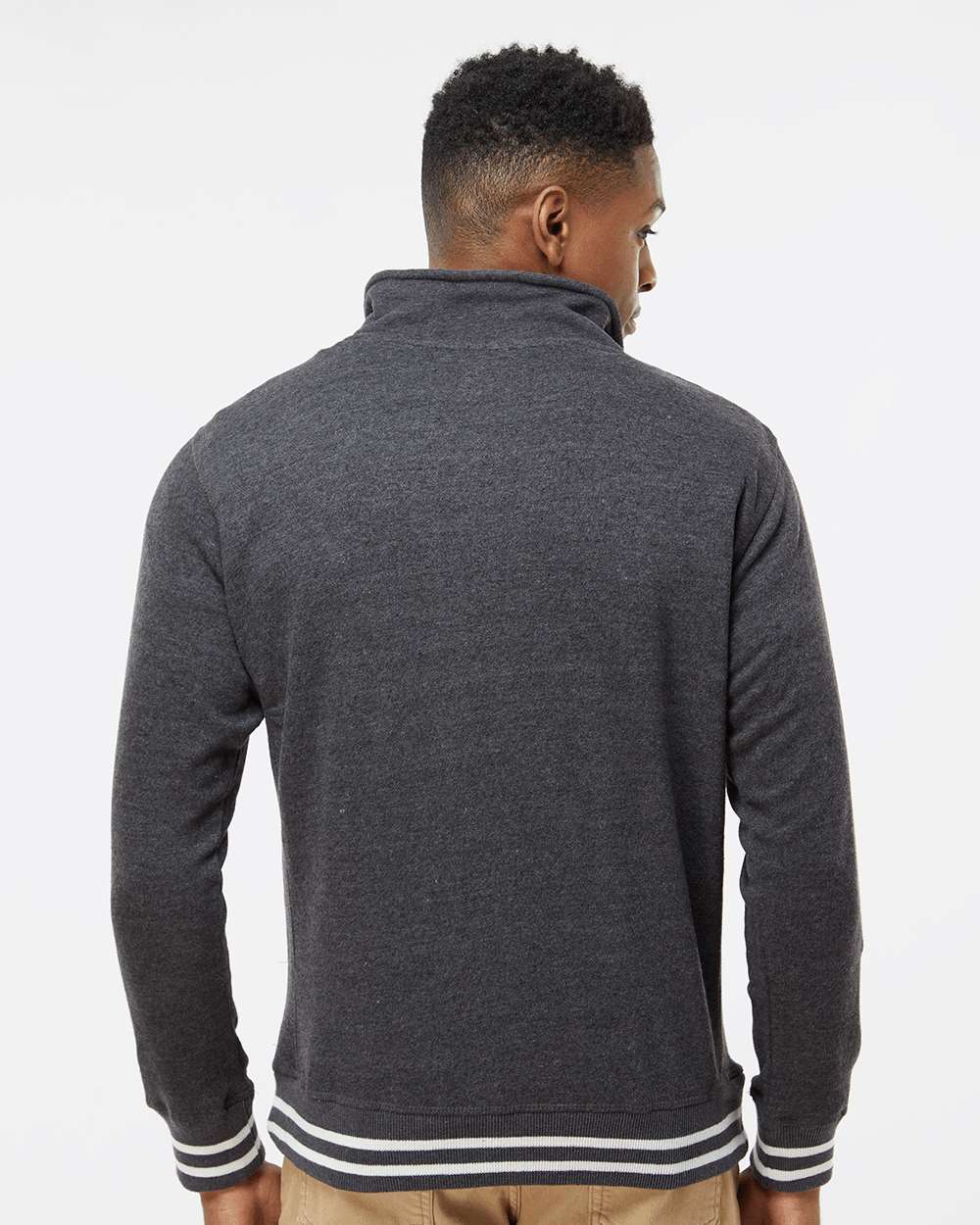 no-logo J America Relay Fleece Quarter-Zip Sweatshirt-Men's Layering-J. America-Thread Logic