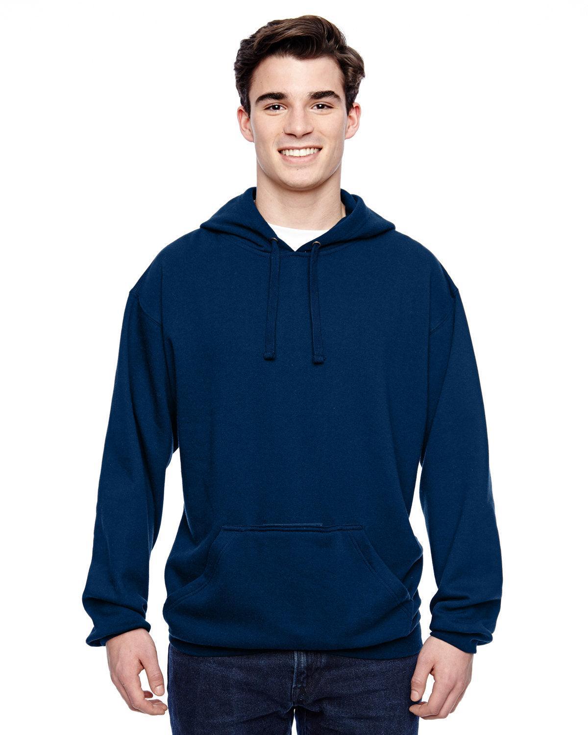 J-America Tailgate Hooded Pullover with Bottle Opener-Men's Layering-J. America-Navy-S-Thread Logic