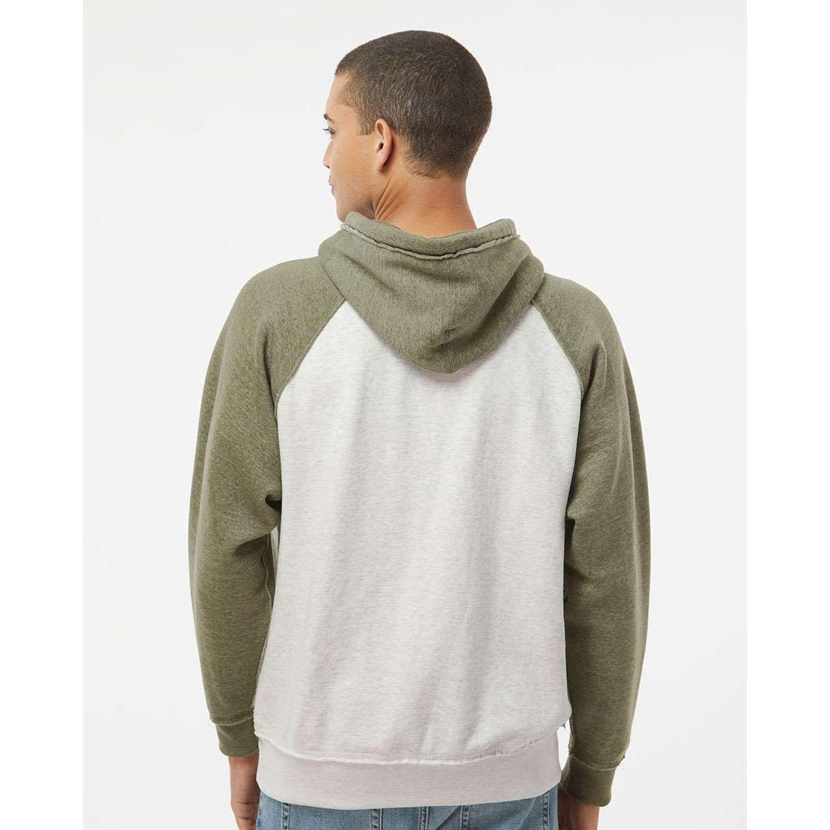 no-logo J America Vintage Heather Hooded Sweatshirt -Hoodies-J. America-Thread Logic