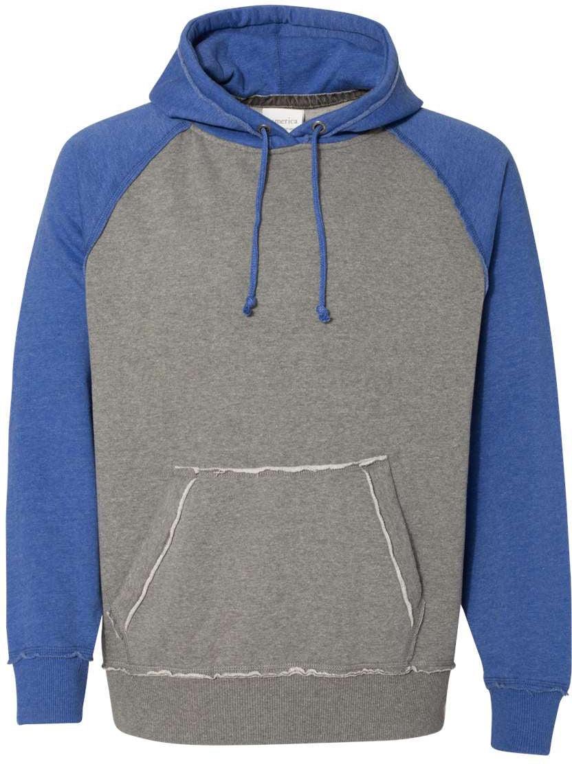 J America Vintage Heather Hooded Sweatshirt