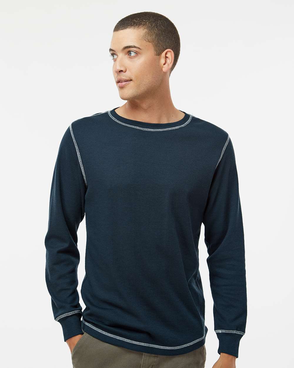 no-logo J America Vintage Thermal Long Sleeve T-Shirt-Men's T Shirts-J. America-Thread Logic