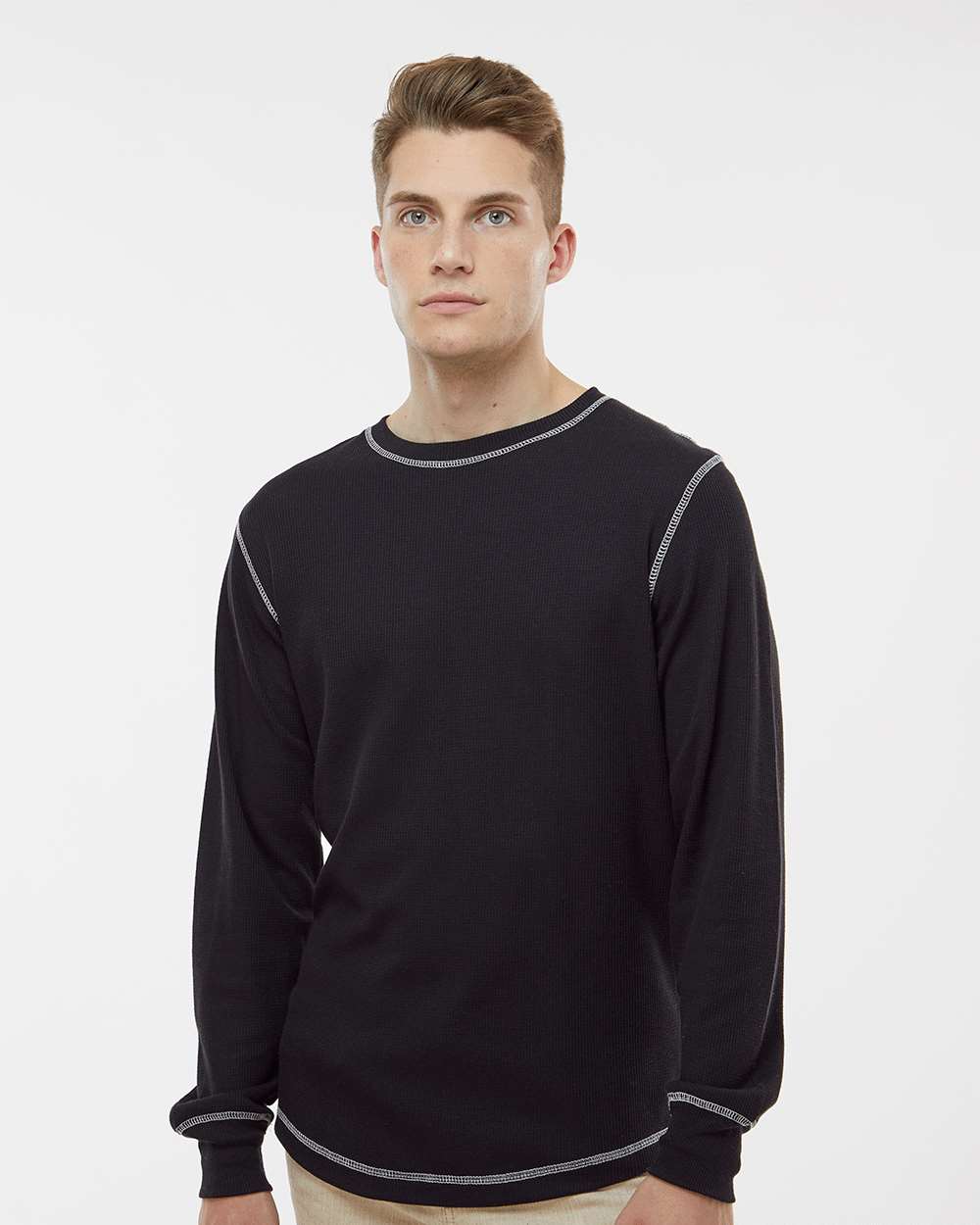 no-logo J America Vintage Thermal Long Sleeve T-Shirt-Men's T Shirts-J. America-Thread Logic