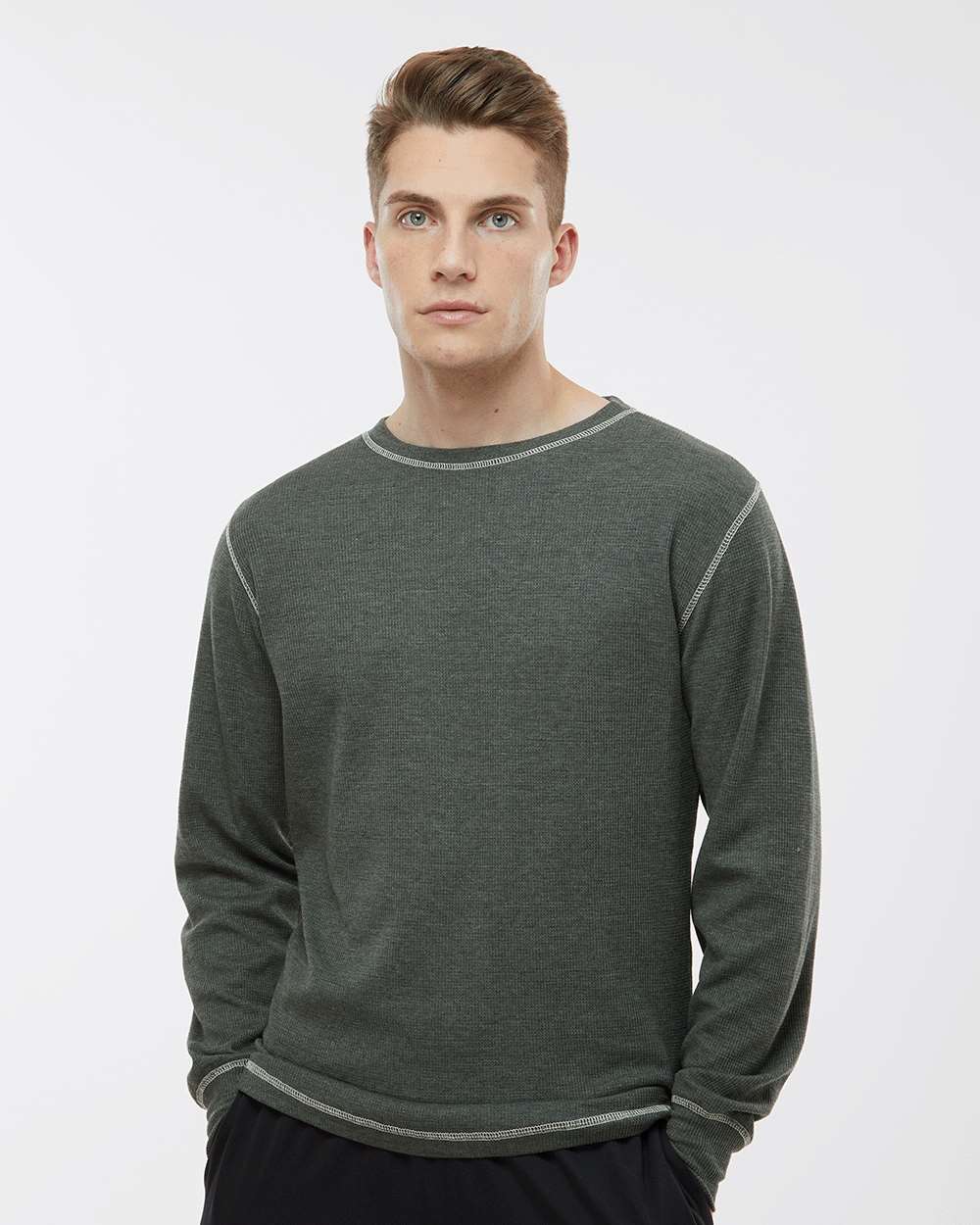 no-logo J America Vintage Thermal Long Sleeve T-Shirt-Men's T Shirts-J. America-Thread Logic