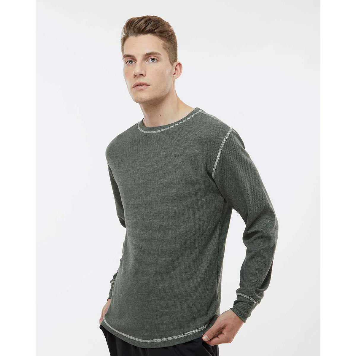 no-logo J America Vintage Thermal Long Sleeve T-Shirt-Men's T Shirts-J. America-Thread Logic