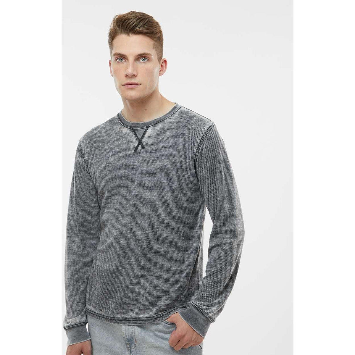 no-logo J America Vintage Zen Thermal Long Sleeve T-Shirt-Men's T Shirts-J. America-Thread Logic