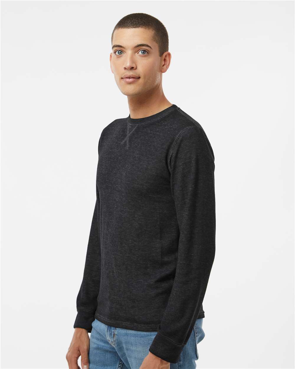 no-logo J America Vintage Zen Thermal Long Sleeve T-Shirt-Men's T Shirts-J. America-Thread Logic
