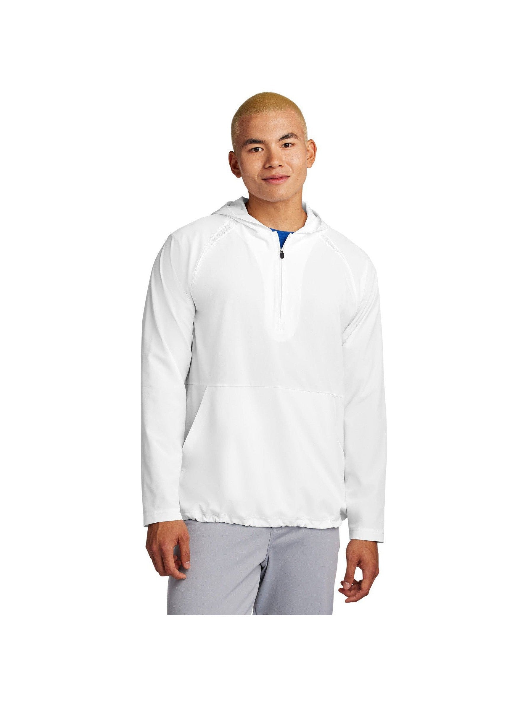 no-logo Sport-Tek Repeat 1/2-Zip Long Sleeve Hooded Jacket-Sport-Tek-Thread Logic