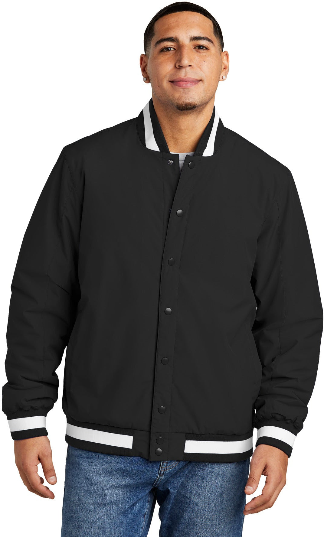 no-logo Sport-Tek Insulated Varsity Jacket-Sport-Tek-Thread Logic