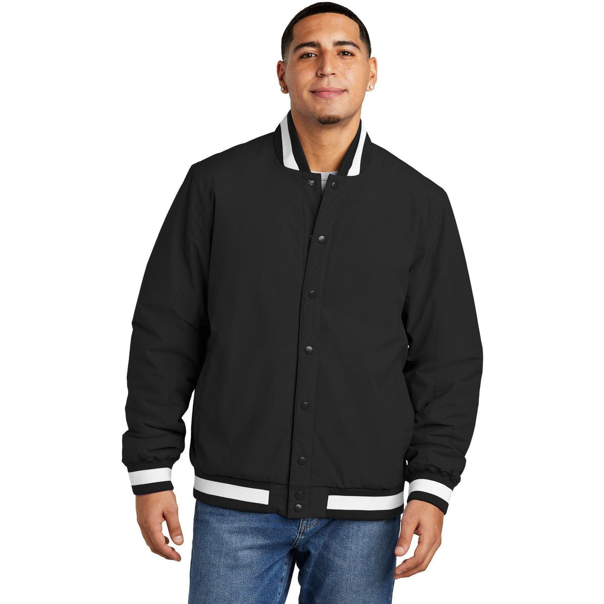no-logo Sport-Tek Insulated Varsity Jacket-Sport-Tek-Thread Logic