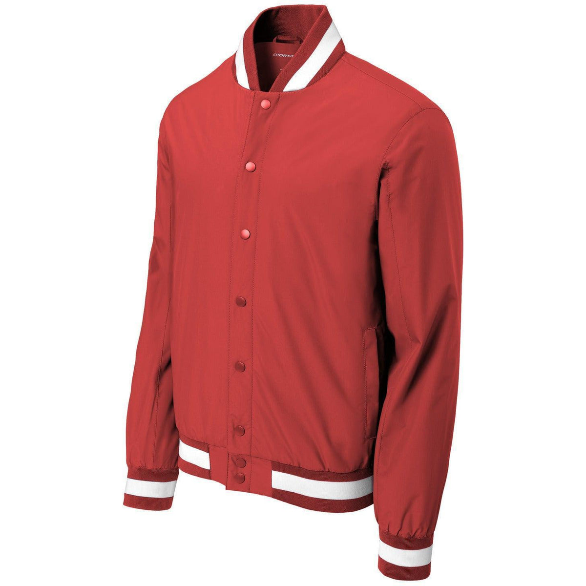 no-logo Sport-Tek Insulated Varsity Jacket-Sport-Tek-Deep Red-XS-Thread Logic