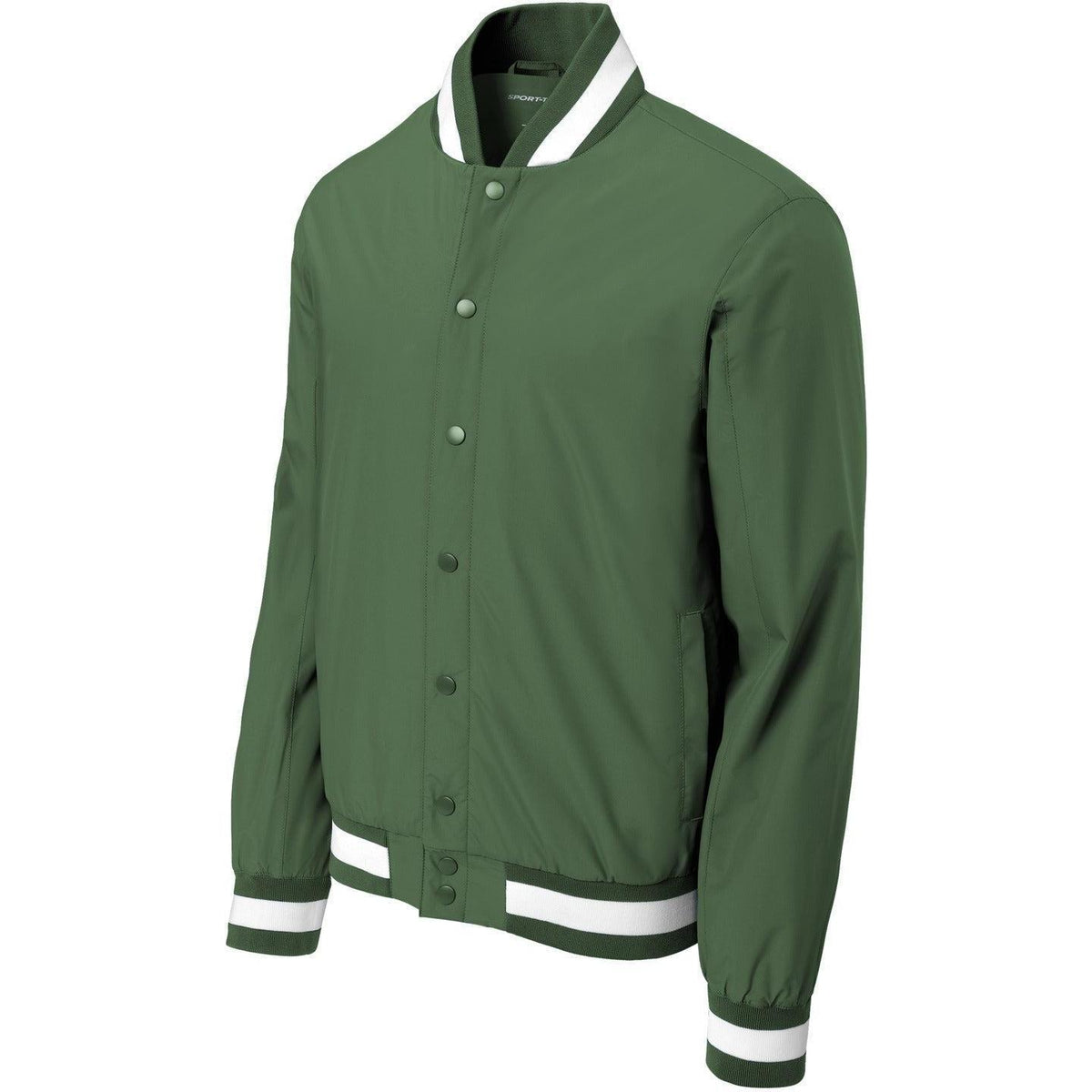 no-logo Sport-Tek Insulated Varsity Jacket-Sport-Tek-Forest Green-XS-Thread Logic