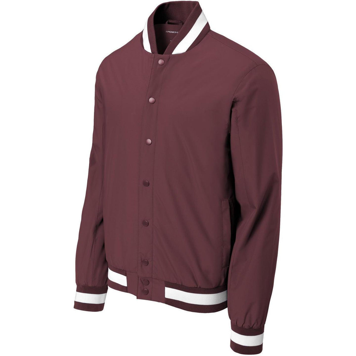 no-logo Sport-Tek Insulated Varsity Jacket-Sport-Tek-Maroon-XS-Thread Logic