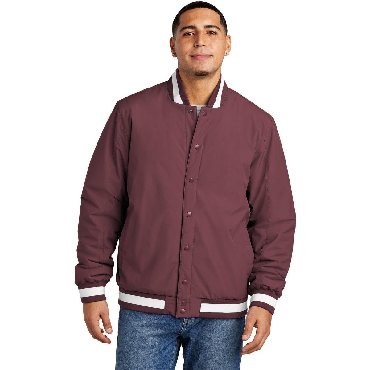 no-logo Sport-Tek Insulated Varsity Jacket-Sport-Tek-Thread Logic
