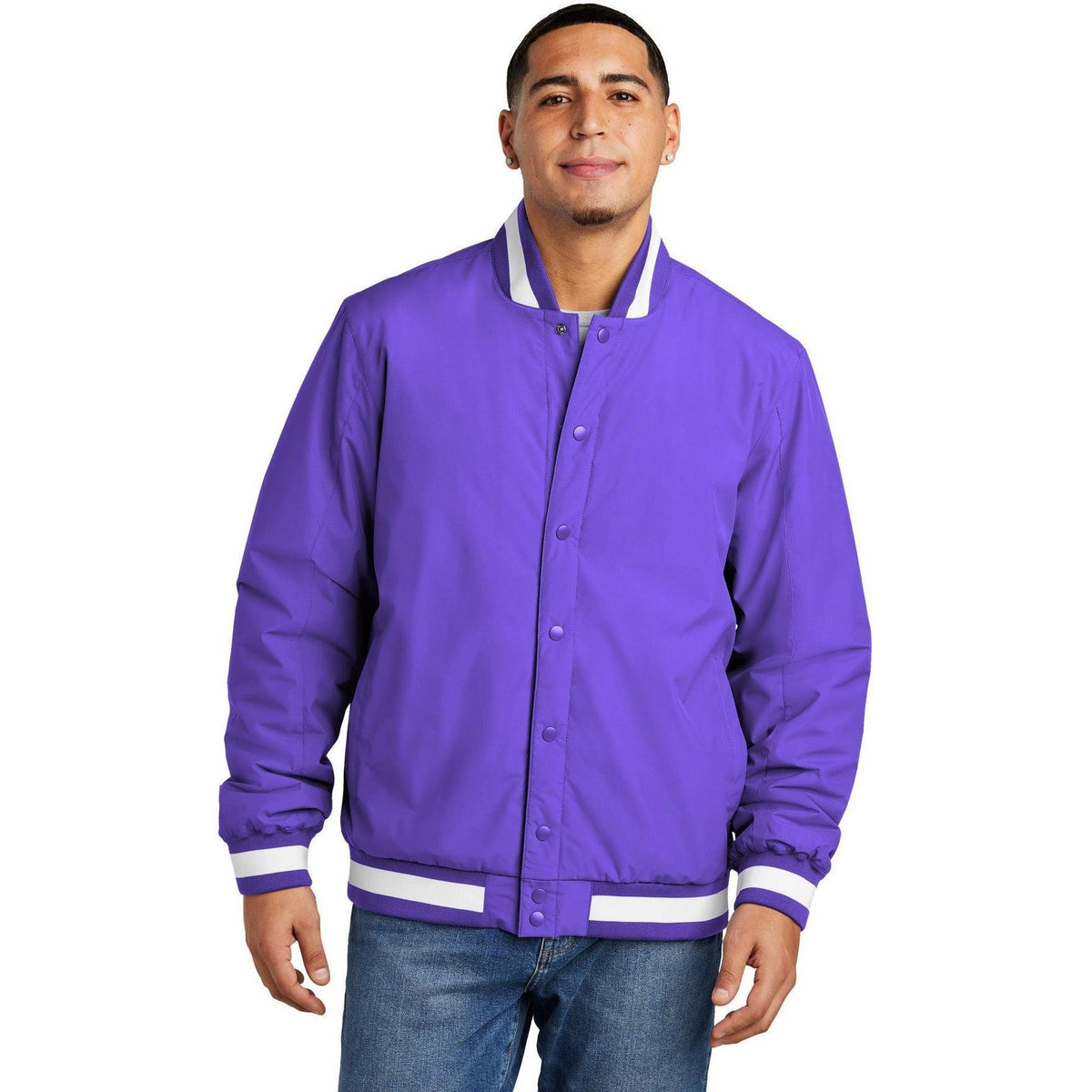 no-logo Sport-Tek Insulated Varsity Jacket-Sport-Tek-Thread Logic
