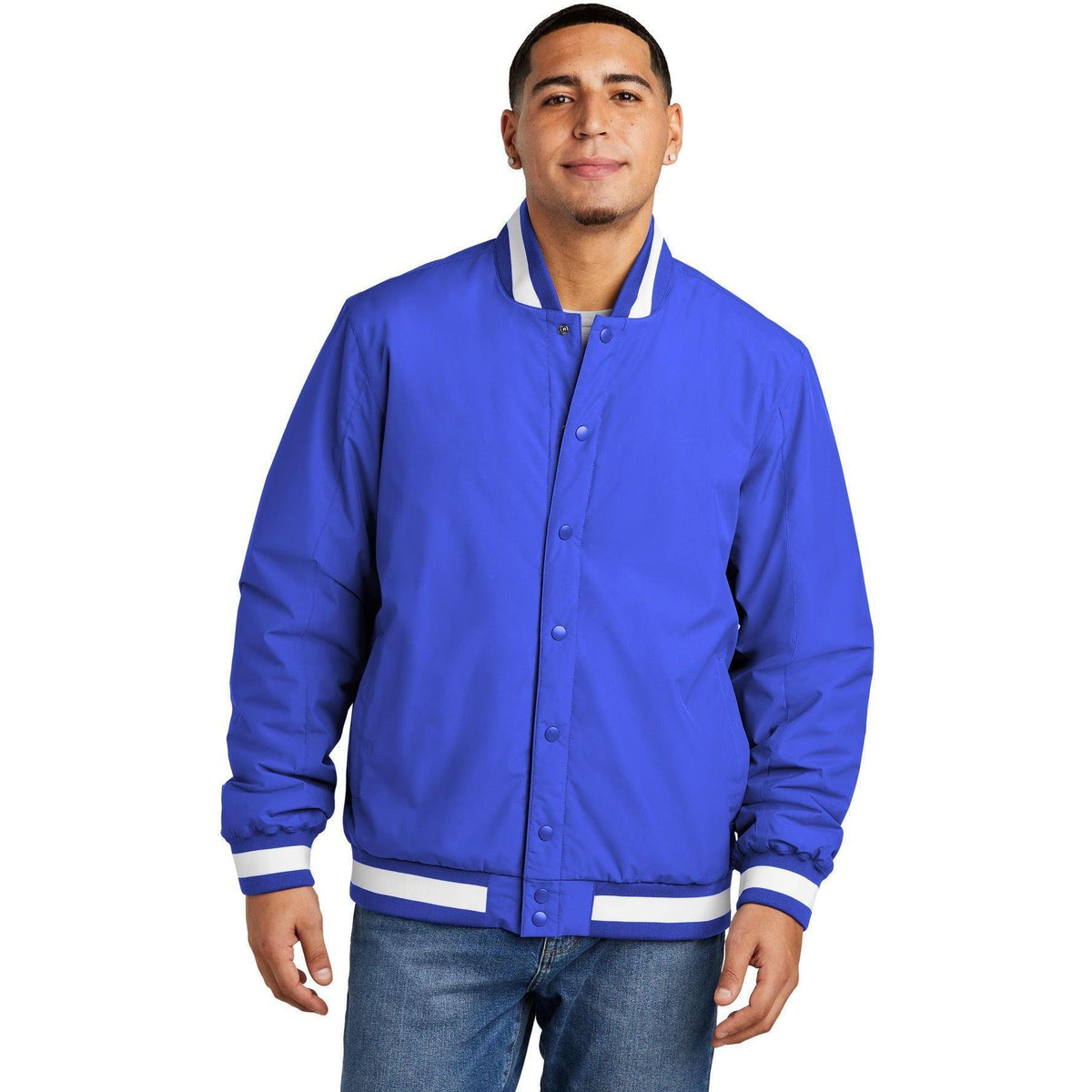 no-logo Sport-Tek Insulated Varsity Jacket-Sport-Tek-Thread Logic