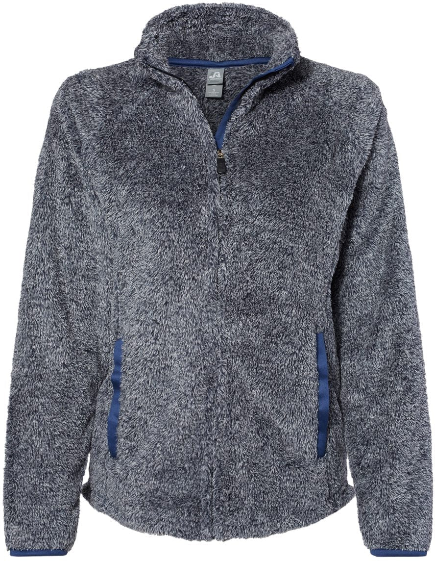 J America Ladies Boundary Shag Frosty Sherpa Full-Zip
