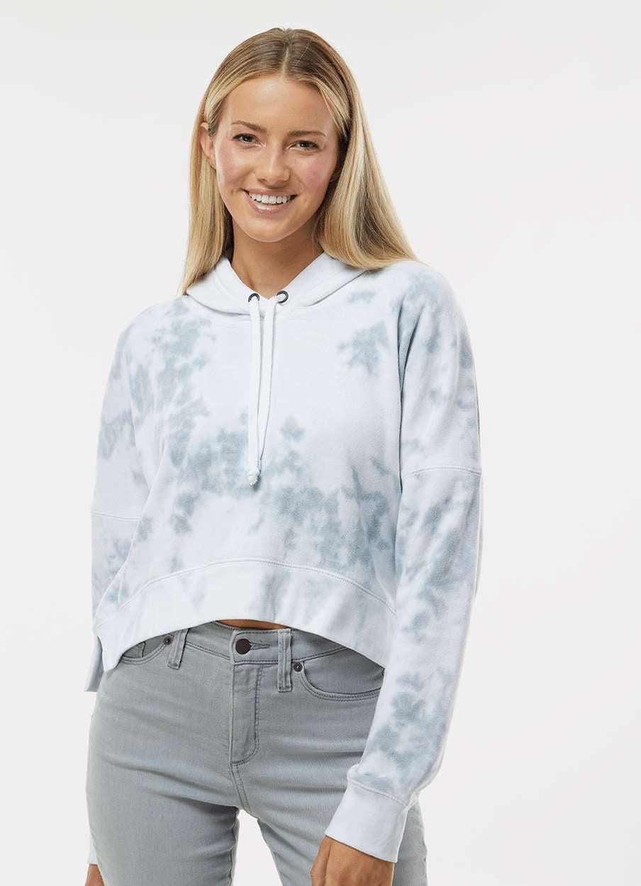 no-logo J. America Ladies Crop Hooded Sweatshirt-J. America-Thread Logic