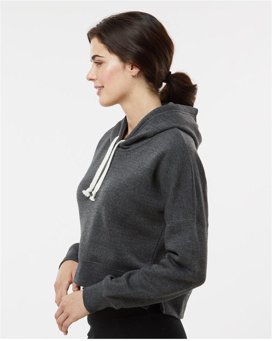 no-logo J. America Ladies Crop Hooded Sweatshirt-J. America-Thread Logic