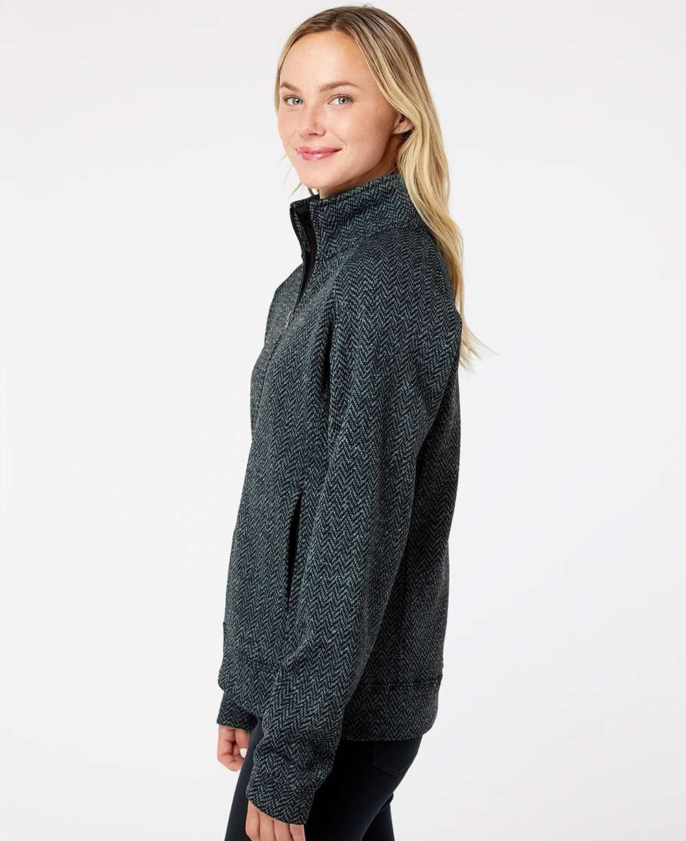 no-logo J. America Ladies Traverse Full-Zip Sweatshirt-Fleece-J. America-Thread Logic